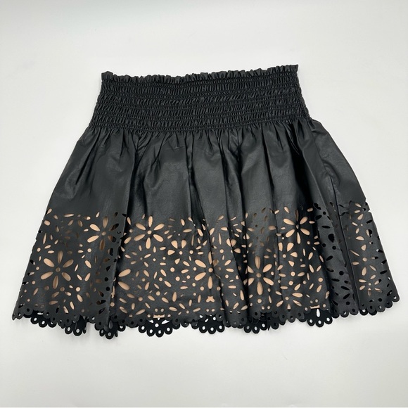 Ramy Brook Cori Skirt Black Faux Leather - Picture 3 of 11